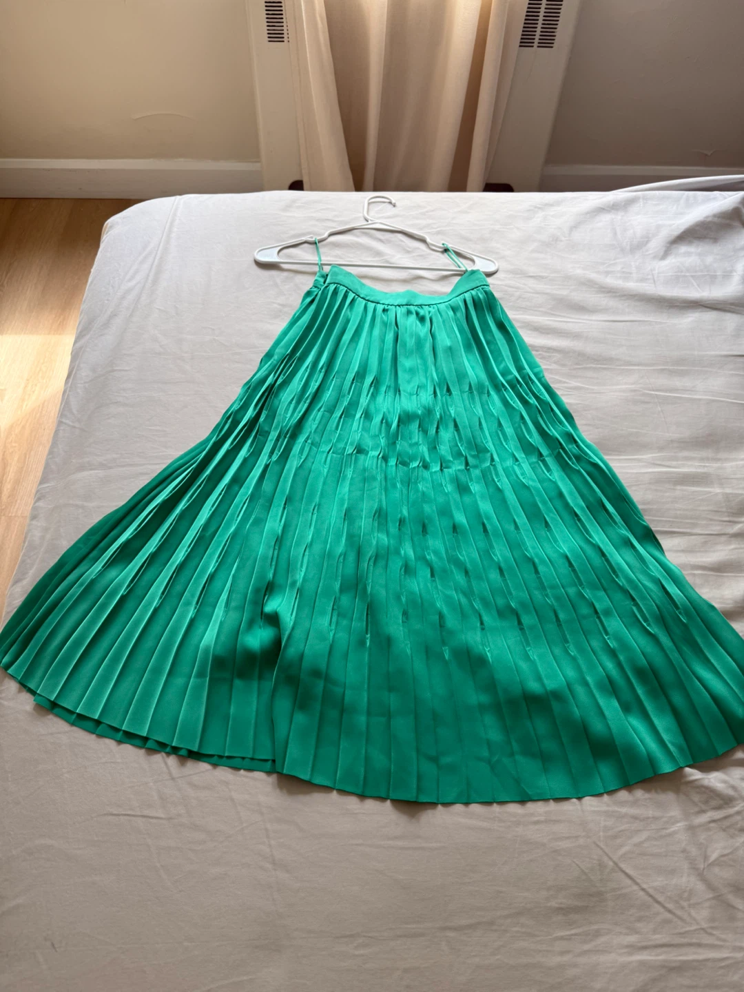 Frankie's Bikinis Green Pleated Maxi Skirt - photo 2