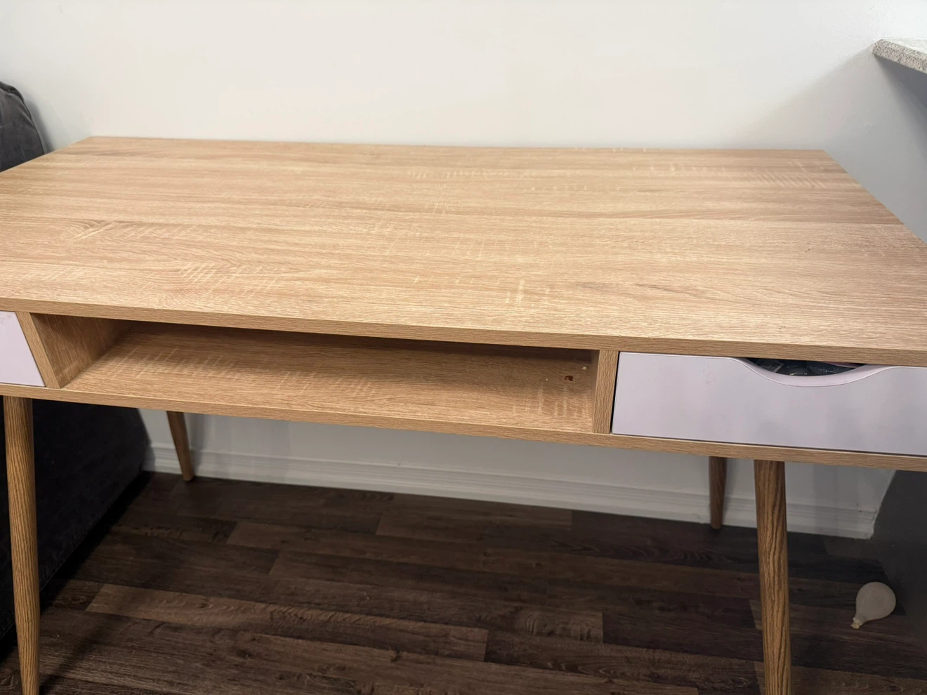 Wooden Writing Desk with Drawers - photo 2