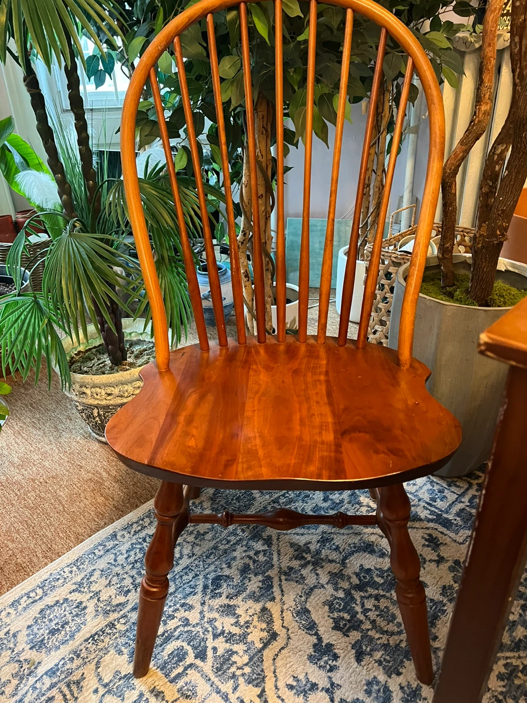 Two National Cherry Wooden  Chairs comes with dining table - photo 2