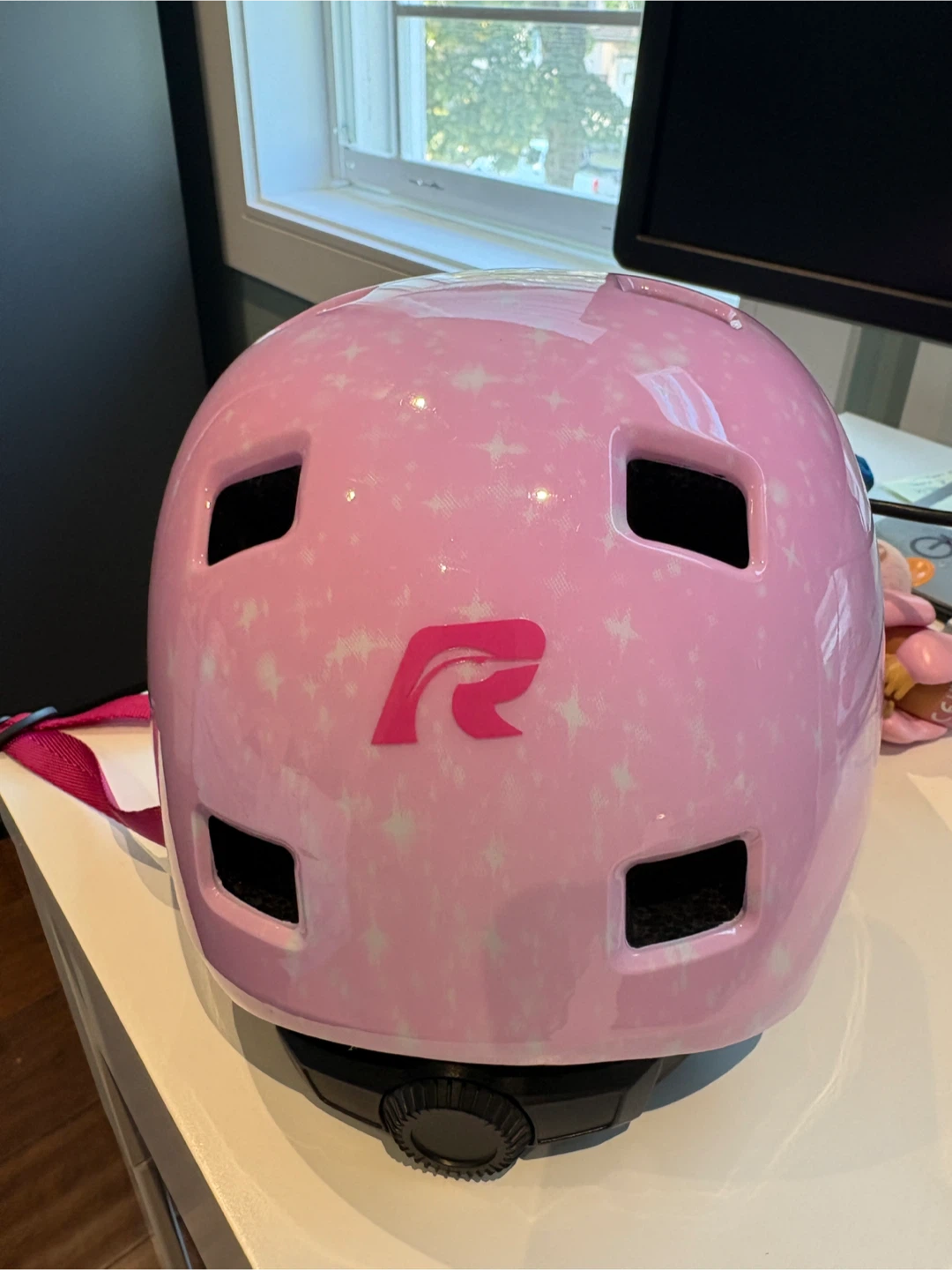 Pink Star Pattern Kids Bike Helmet - Size SMALL