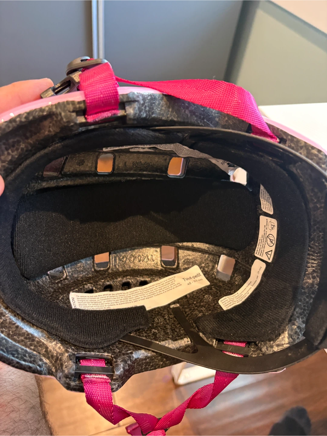 Pink Star Pattern Kids Bike Helmet - Size SMALL - photo 3