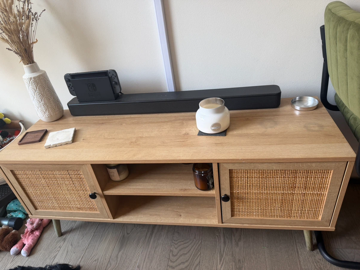 Rattan Accent TV Stand