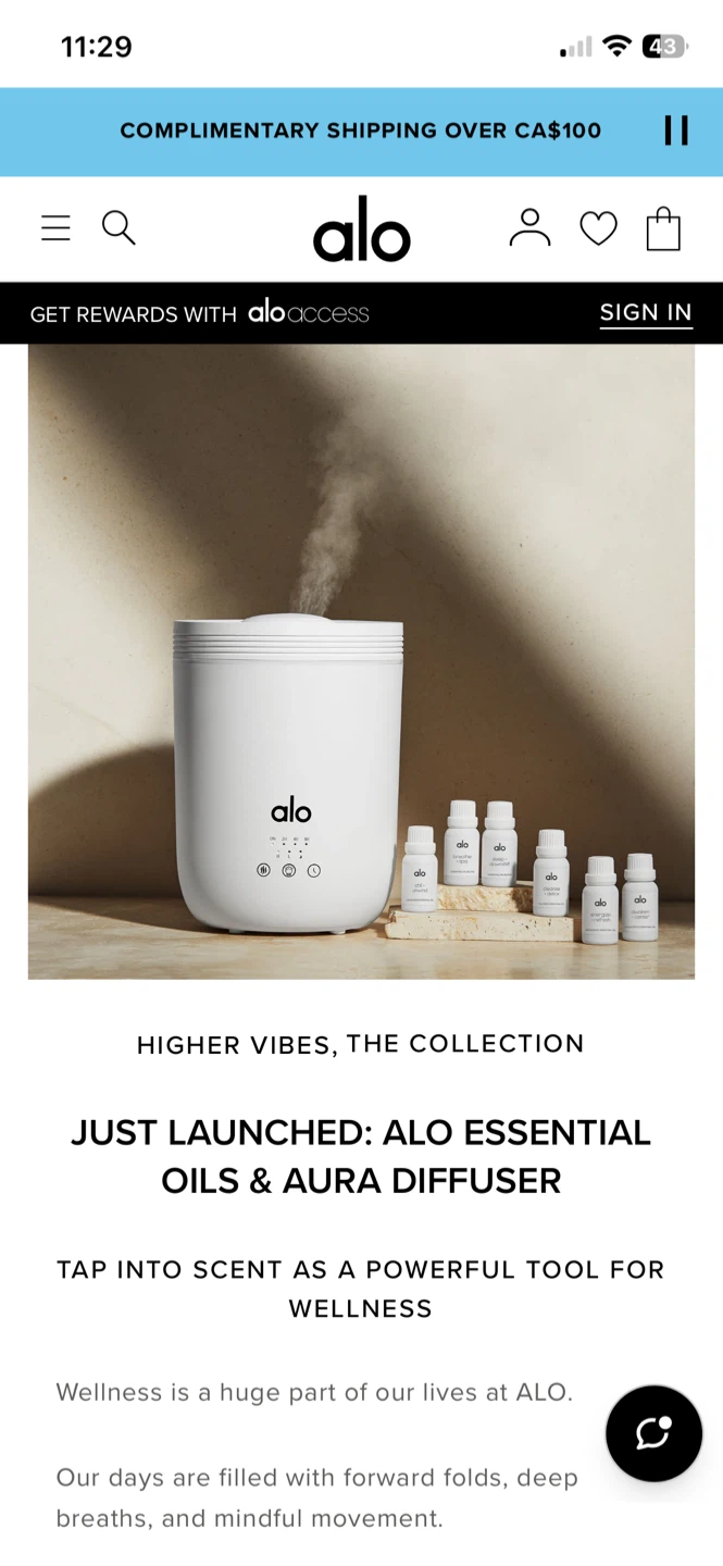 Alo Aura Diffuser Humidifier