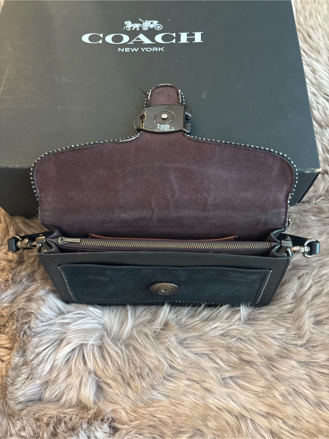 Used Coach Tabby Pebbled Leather purse - photo 2