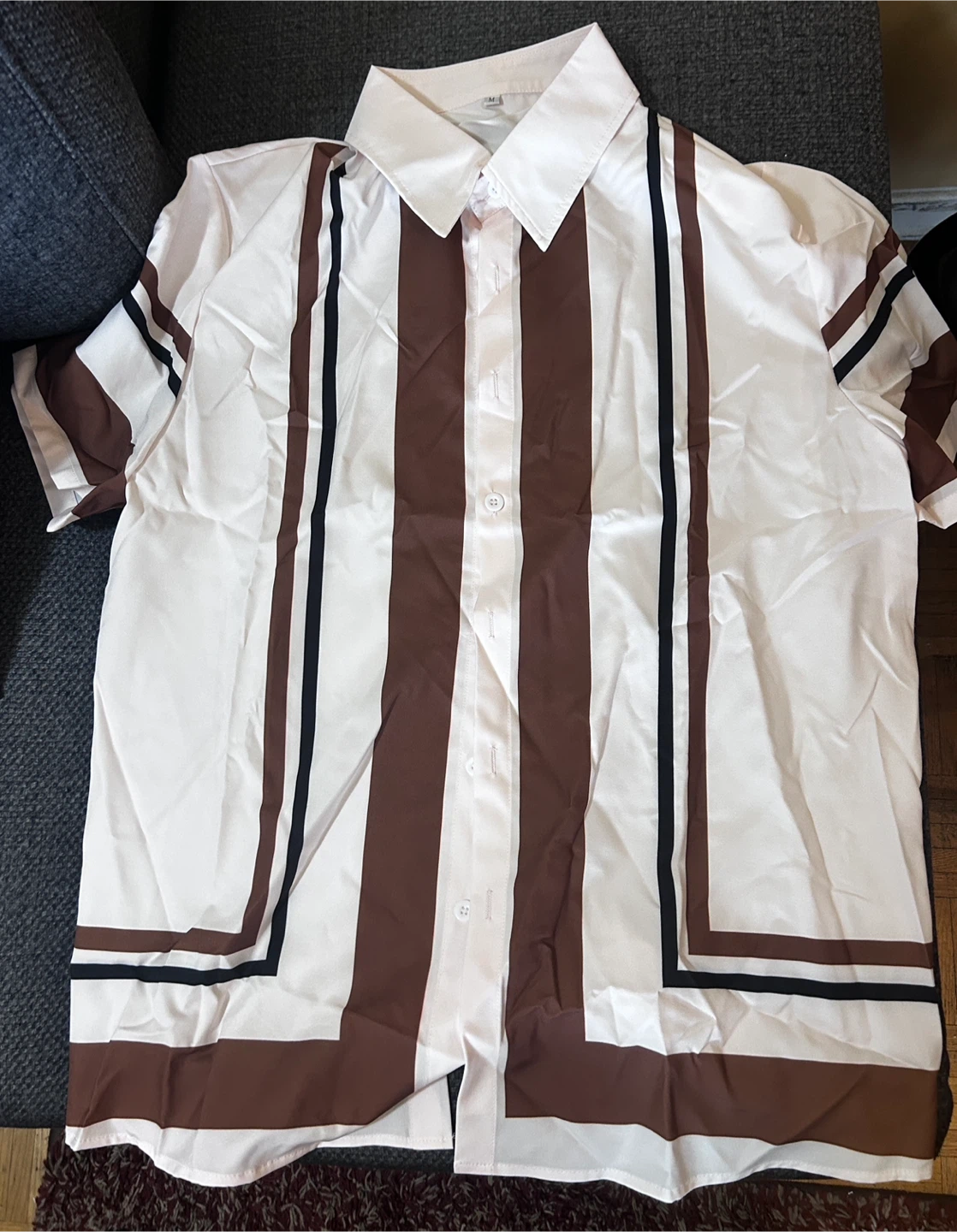 Men's Striped Button-Up Shirt
