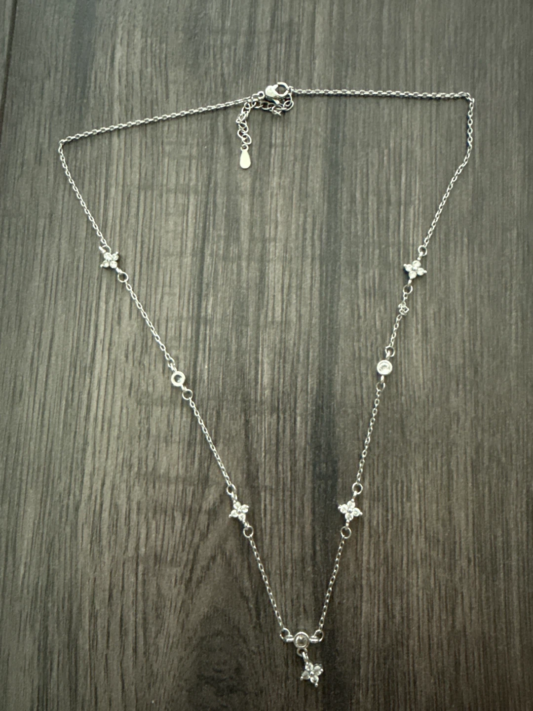 necklace with flower charms