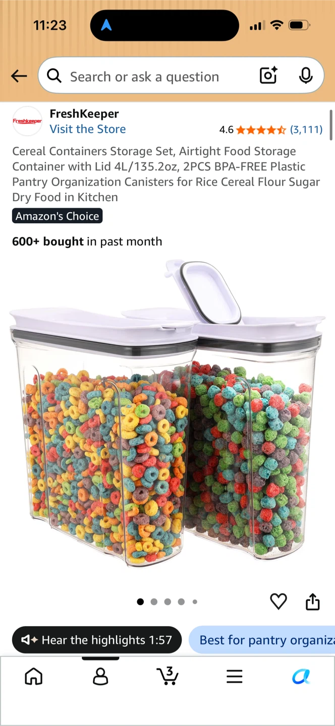 Airtight Food Storage Container (Tupperware)