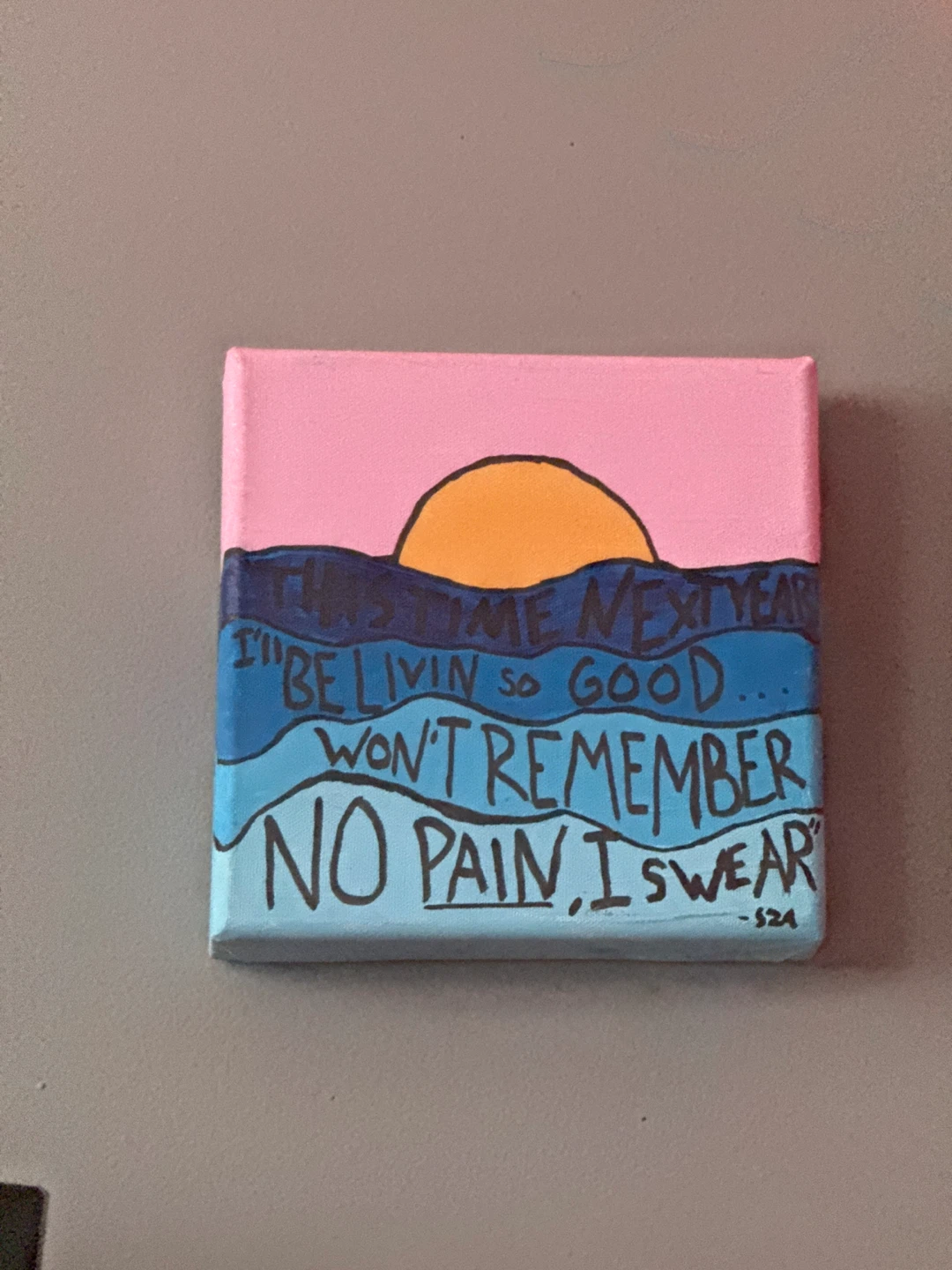 Handmade Canvas Art - "This Time Next Year"
