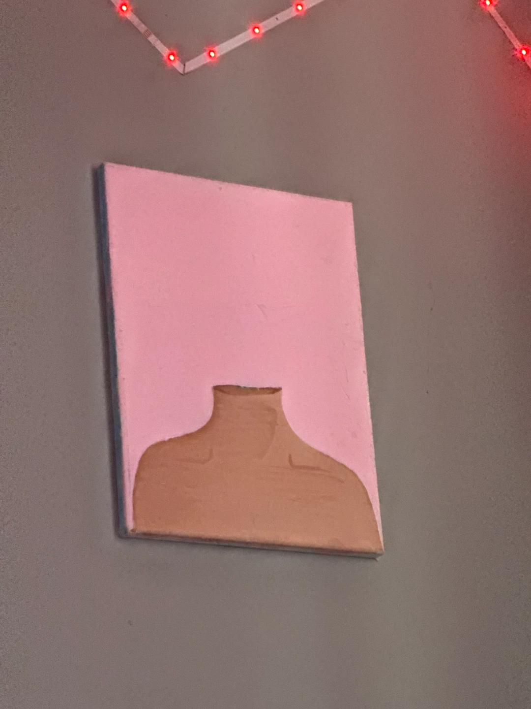 Abstract Canvas Art - Pink and Nude Tones