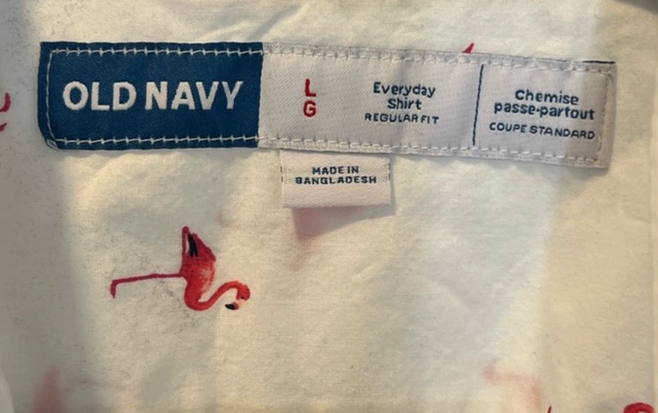 Old Navy Men's Flamingo Print Everyday Shirt - Size L - photo 3