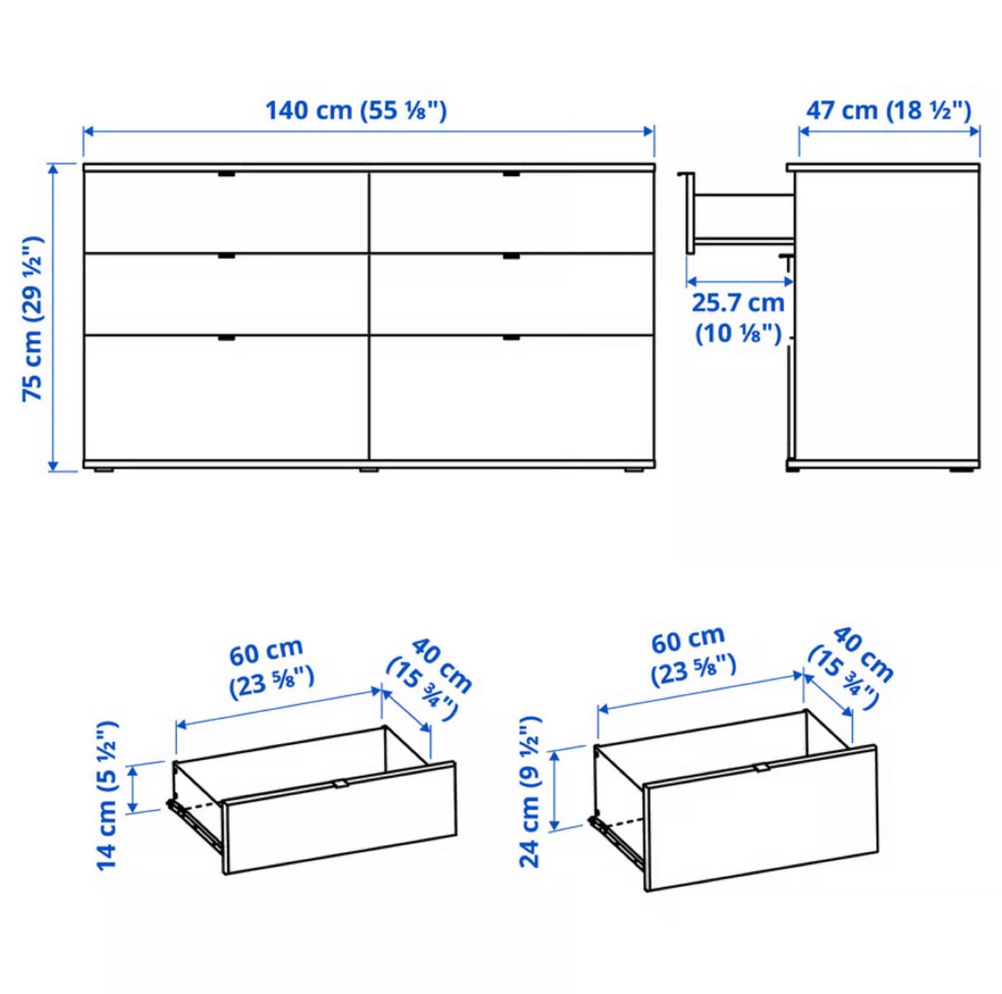 IKEA VIHALS 6-drawer dresser - photo 5