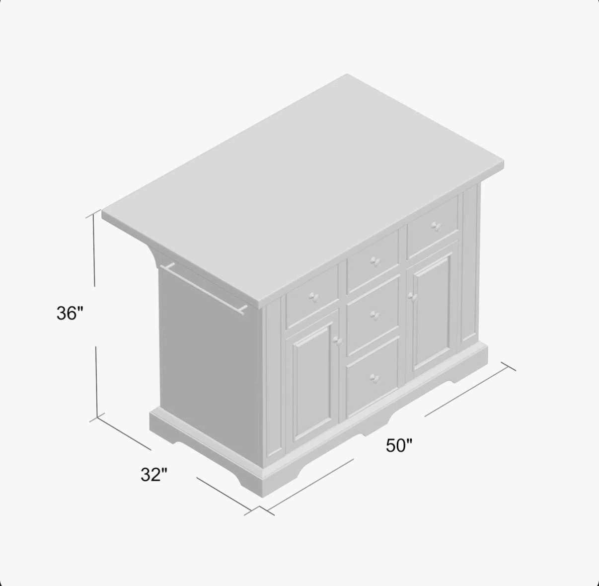 Gray Kitchen Island with Wooden Top - photo 3
