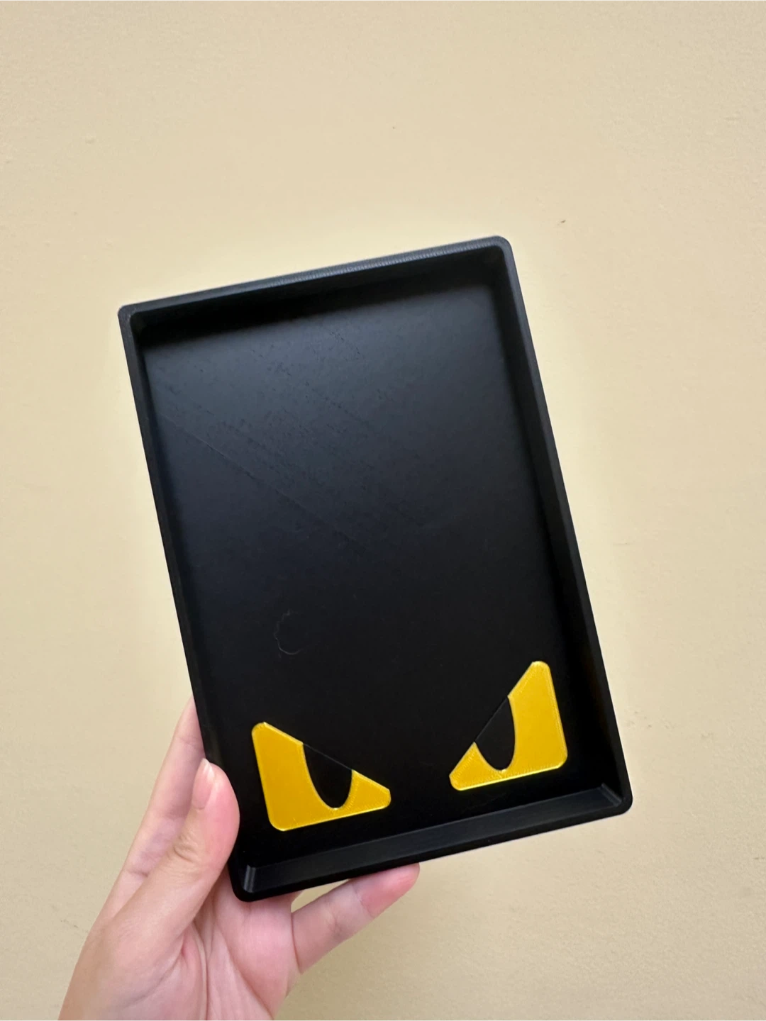Made by order - 3d print Black Tray with Monster Eyes Design