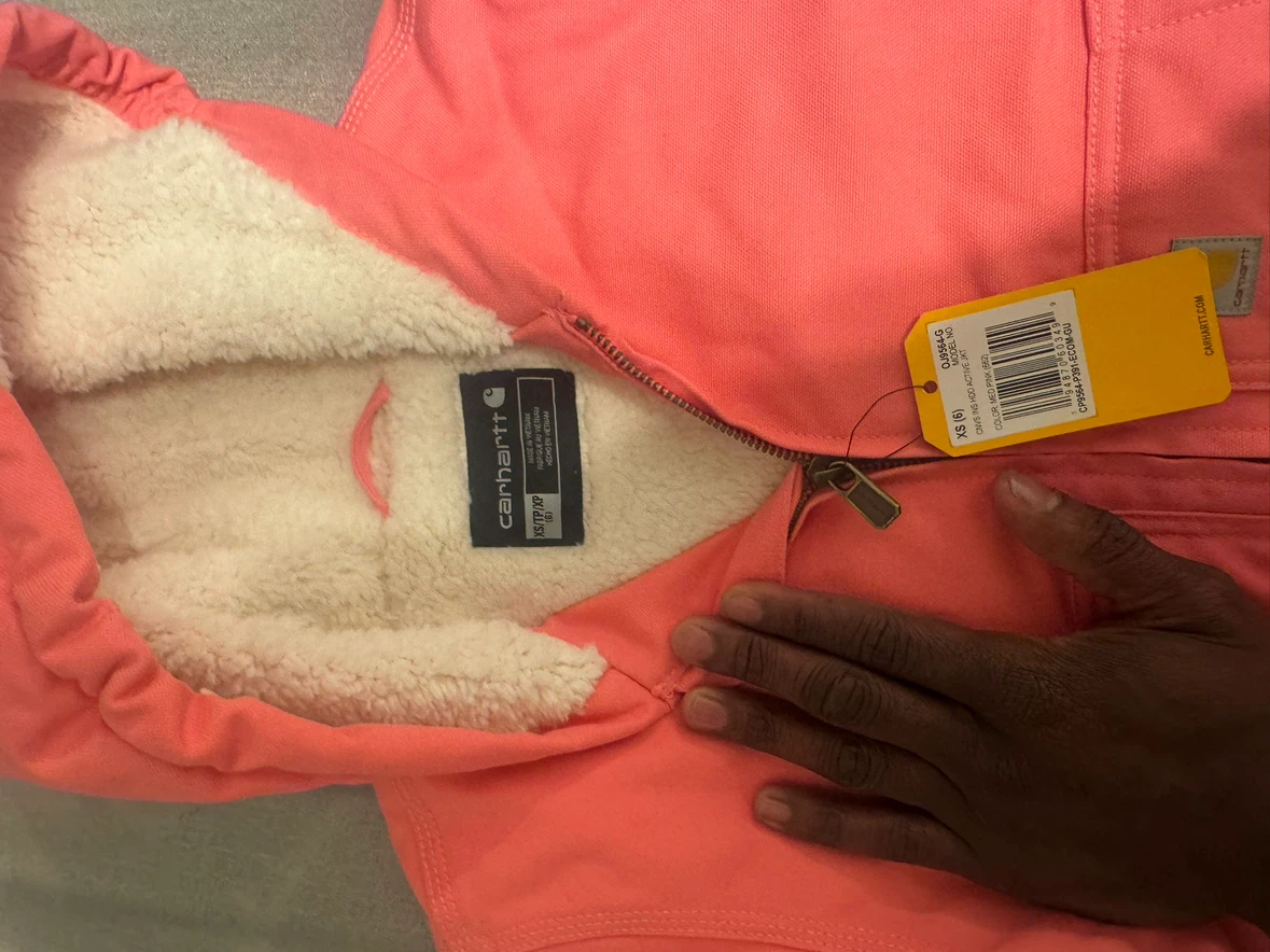 Carhartt Pink Sherpa Lined Hooded Jacket - photo 5