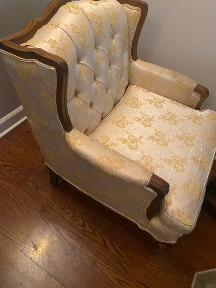 Vintage Accent Armchair with Floral Pattern - photo 3