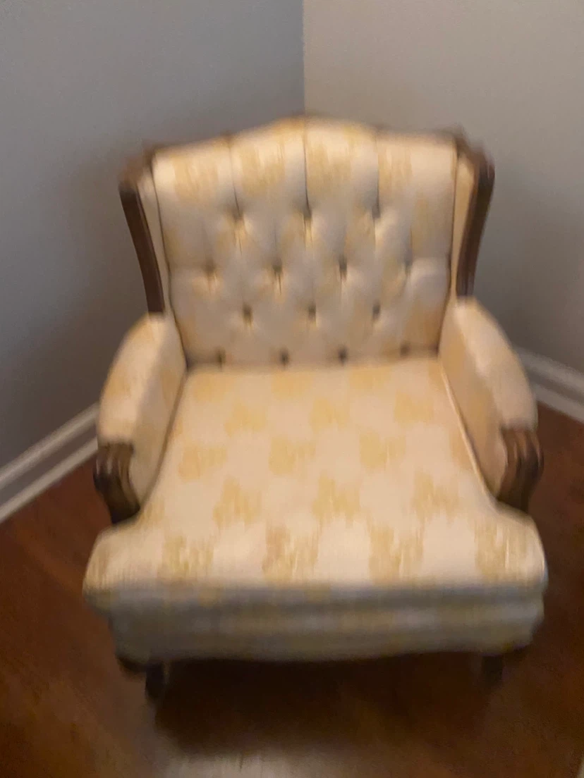 Vintage Accent Armchair with Floral Pattern - photo 4