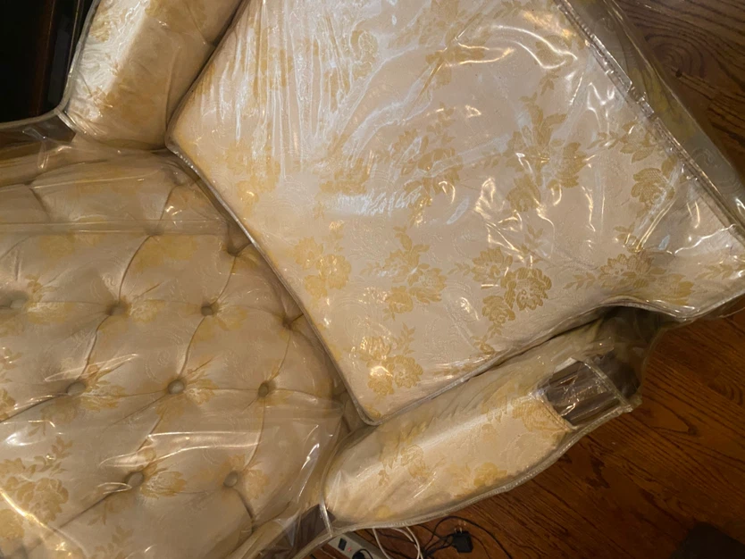 Armchair with Floral Upholstery