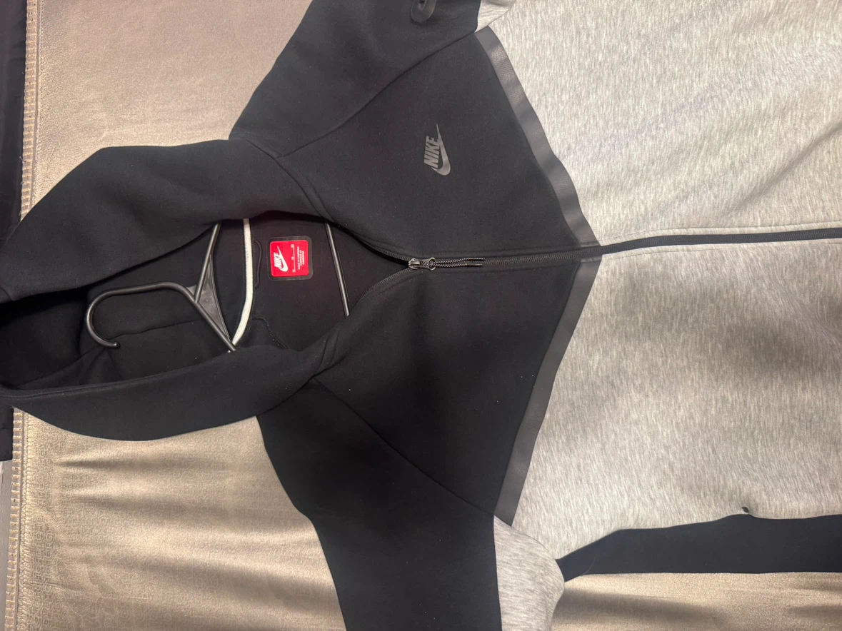 Nike Tech Fleece Full Zip Hoodie Black/Gray - photo 2
