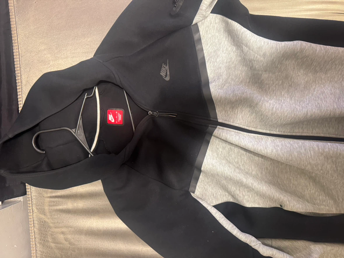 Nike Tech Fleece Full Zip Hoodie Black/Gray - photo 3