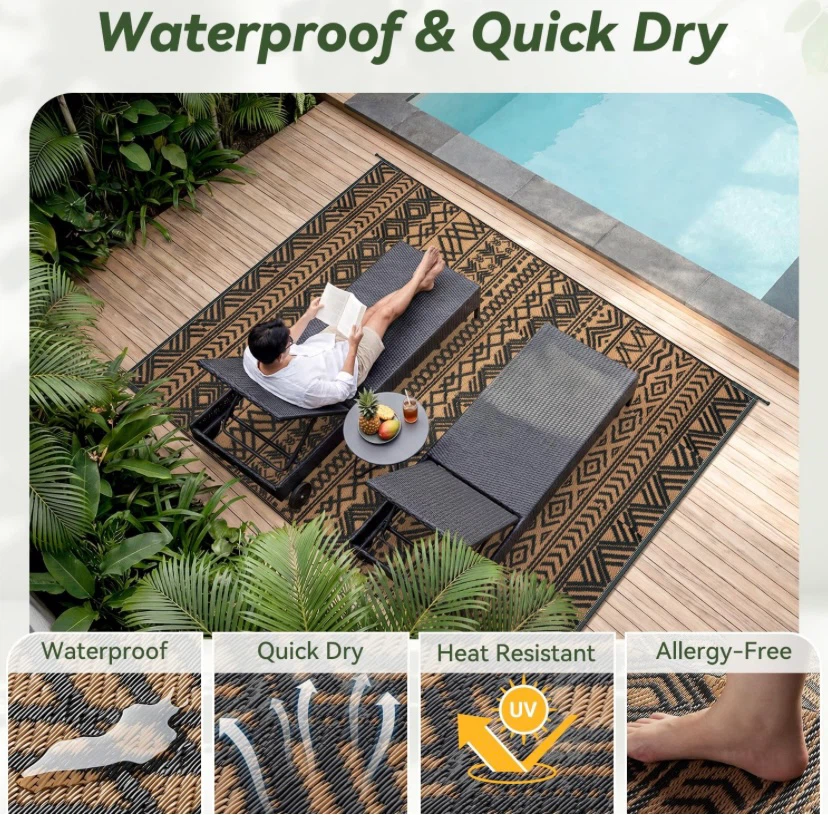 New 5x8 waterproof Outdoor Rug - photo 3
