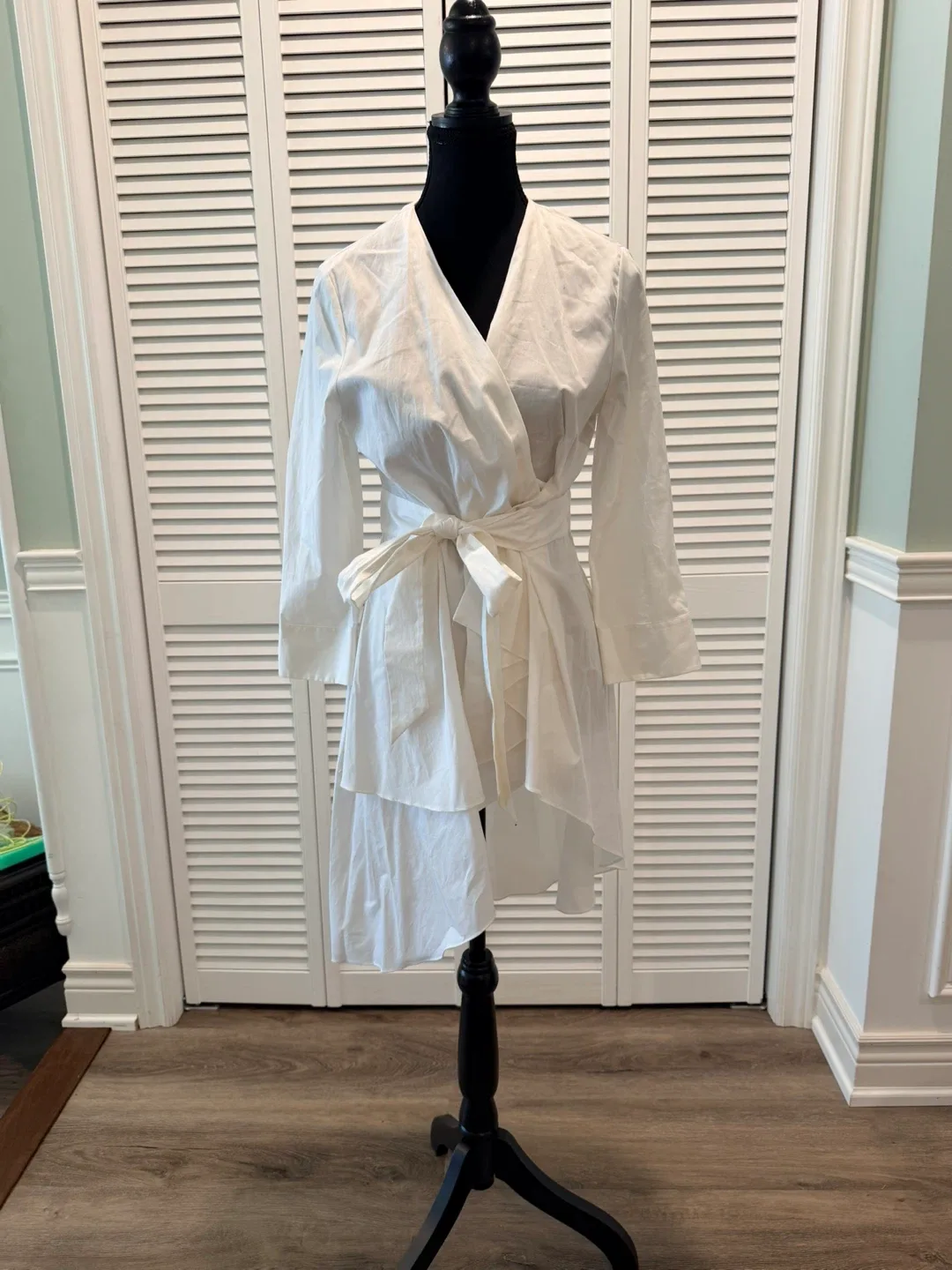 ZARA WOMAN White Wrap Dress - Size S