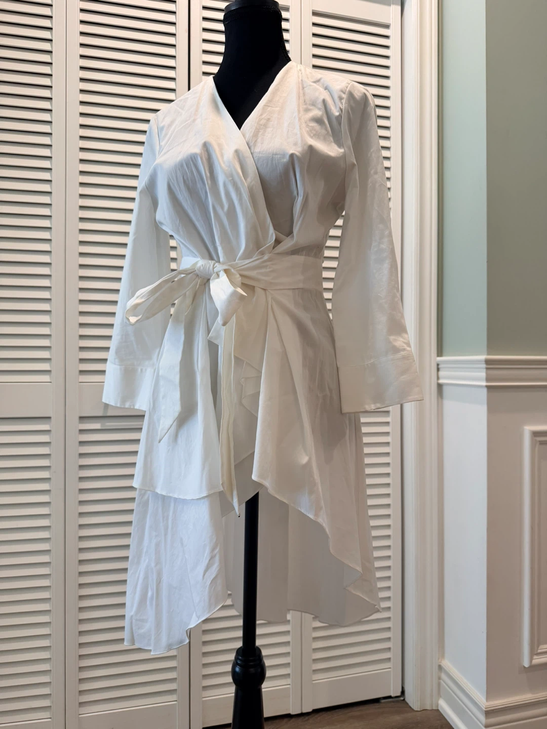 ZARA WOMAN White Wrap Dress - Size S - photo 4