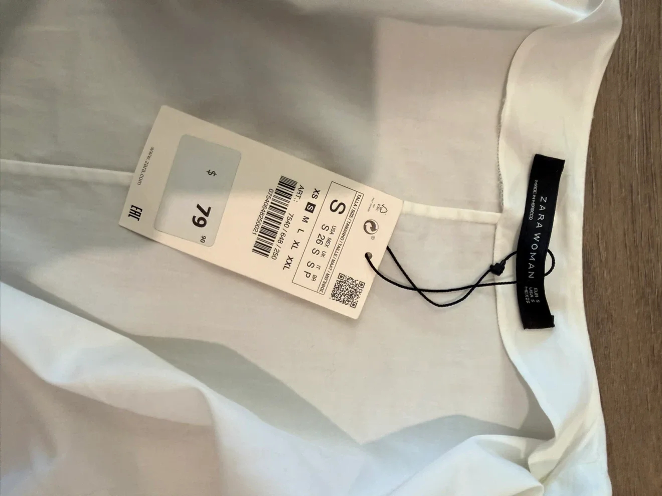 ZARA WOMAN White Wrap Dress - Size S - photo 5