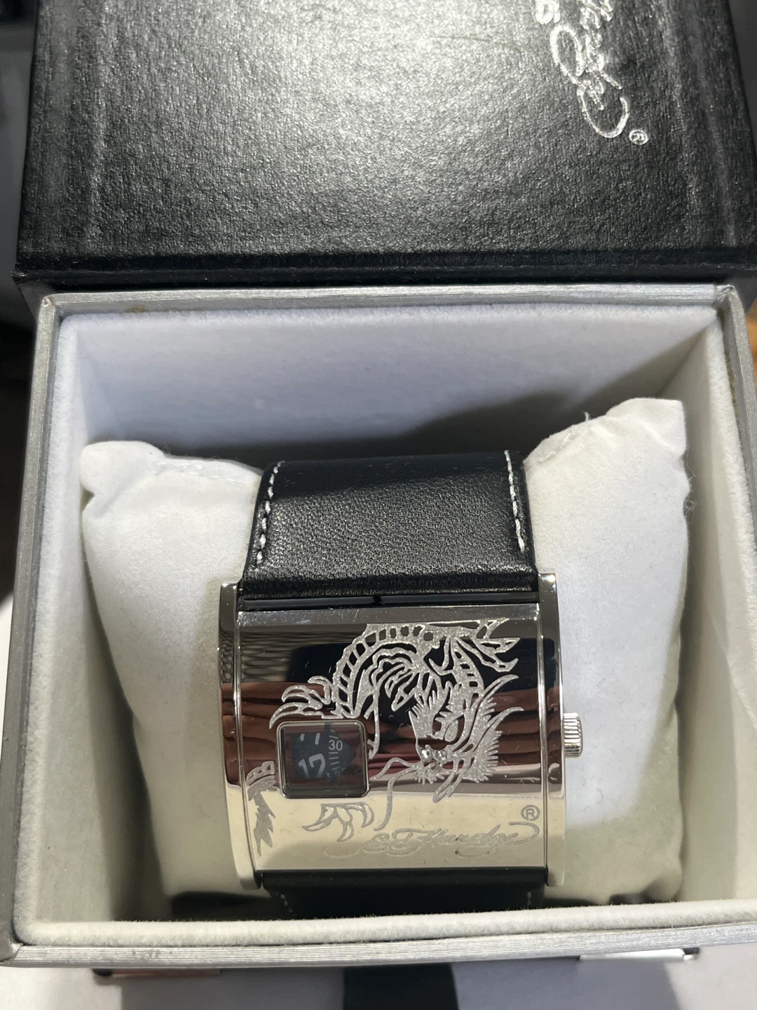 🔥 Rare Ed Hardy “Love Kills Slowly” Dragon Cuff Watch🔥