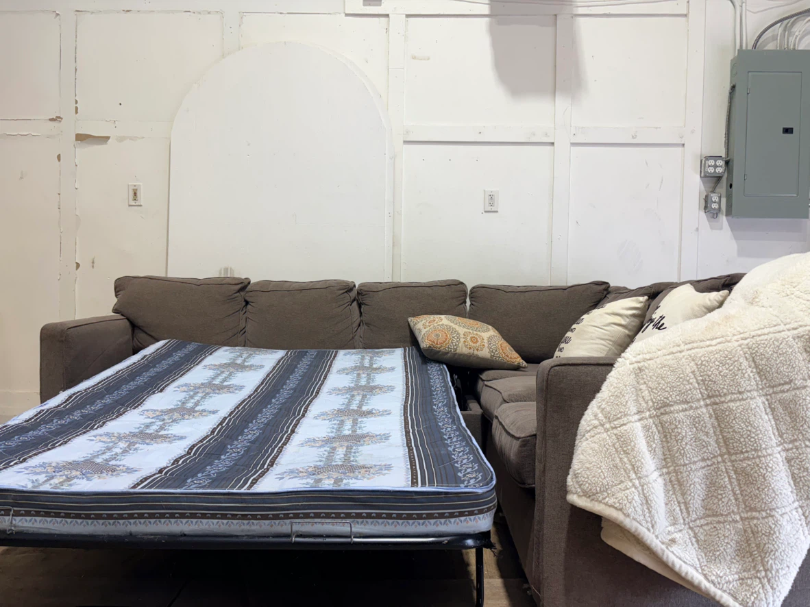 Gray L-Shaped Sectional Sofa with bed (we deliver) - photo 3