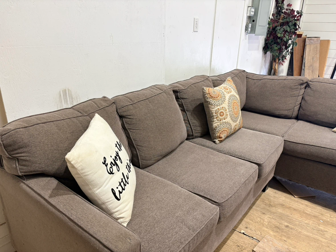 Gray L-Shaped Sectional Sofa with bed (we deliver) - photo 5
