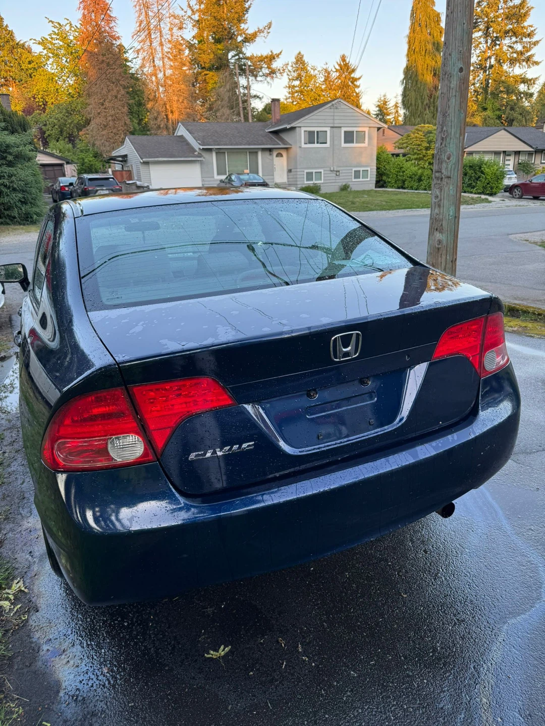 Blue Honda Civic 07 - photo 3