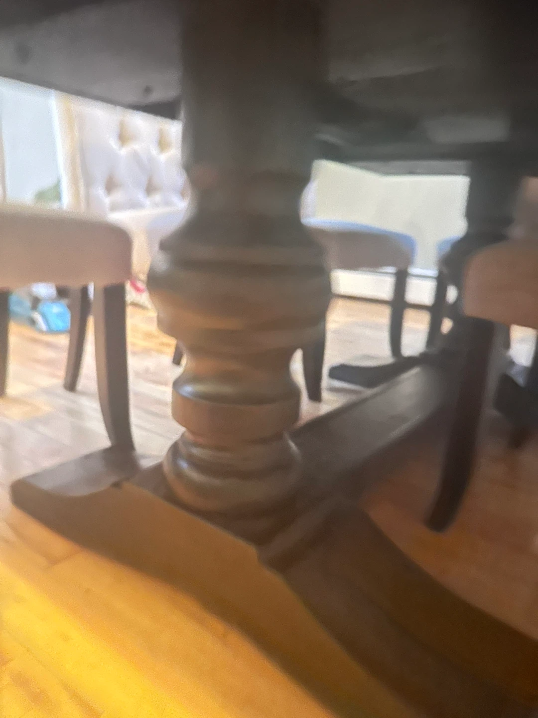 Rustic Wood Dining Table with Tufted Chairs - photo 5
