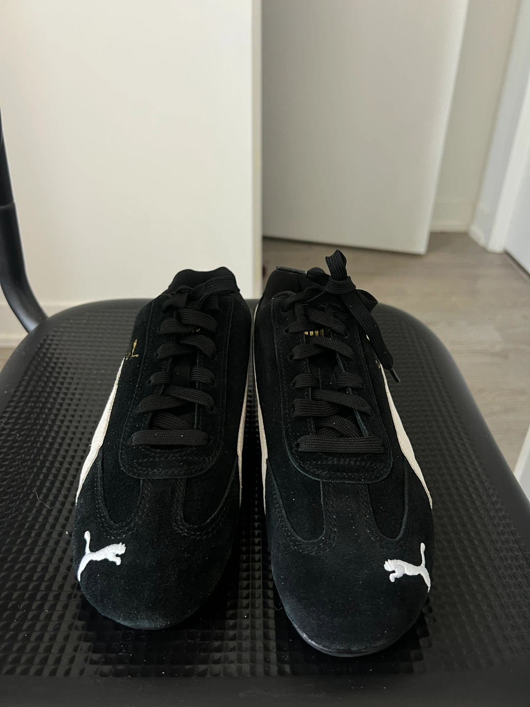 Puma Suede Racing Shoes - Black/White - photo 2
