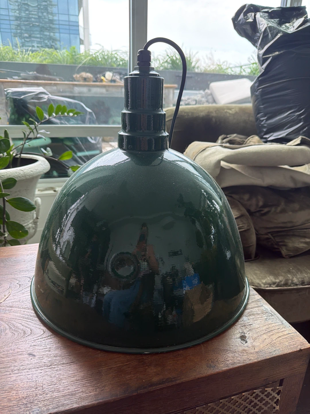 Green Dome Pendant Light Fixture