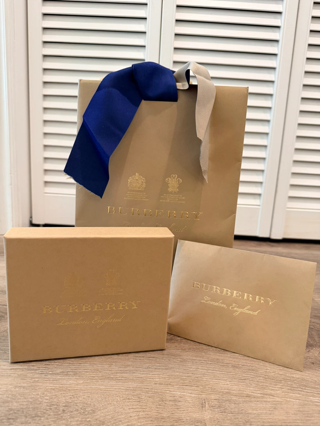 Burberry Gift Bag with Box and Envelope