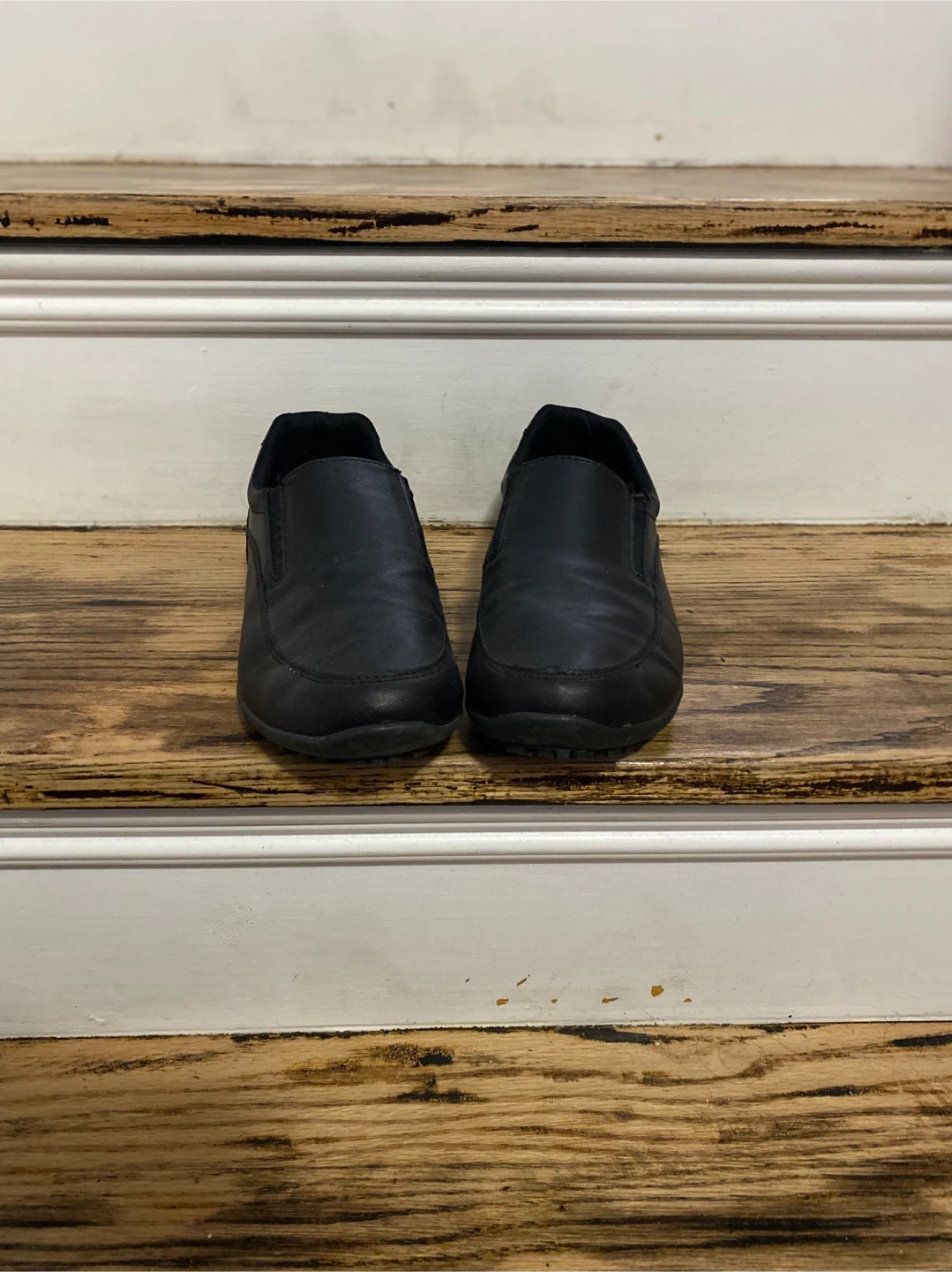 Black Slip-On Kitchen Shoes Size 6