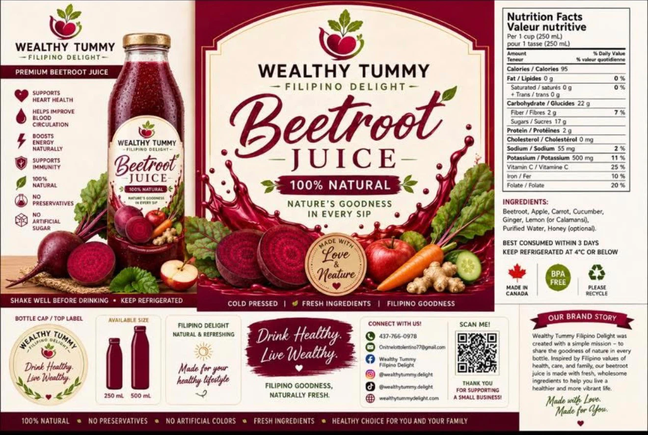 Wealthy Tummy Filipino Delight Premium Beetroot Juice