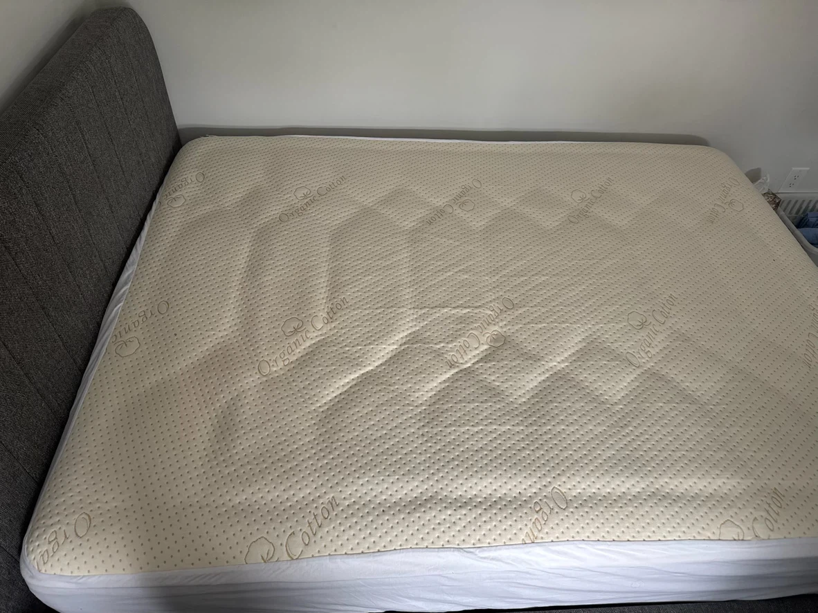 Queen size modern bedframe, and mattress - photo 5
