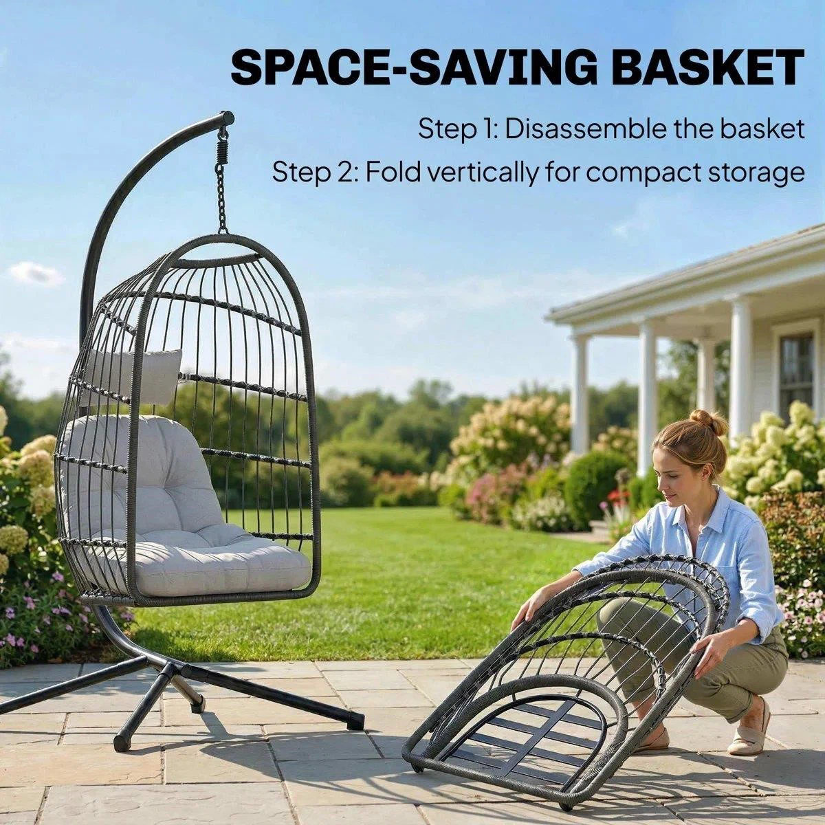 Egg Swing Chair with Cushions - photo 5