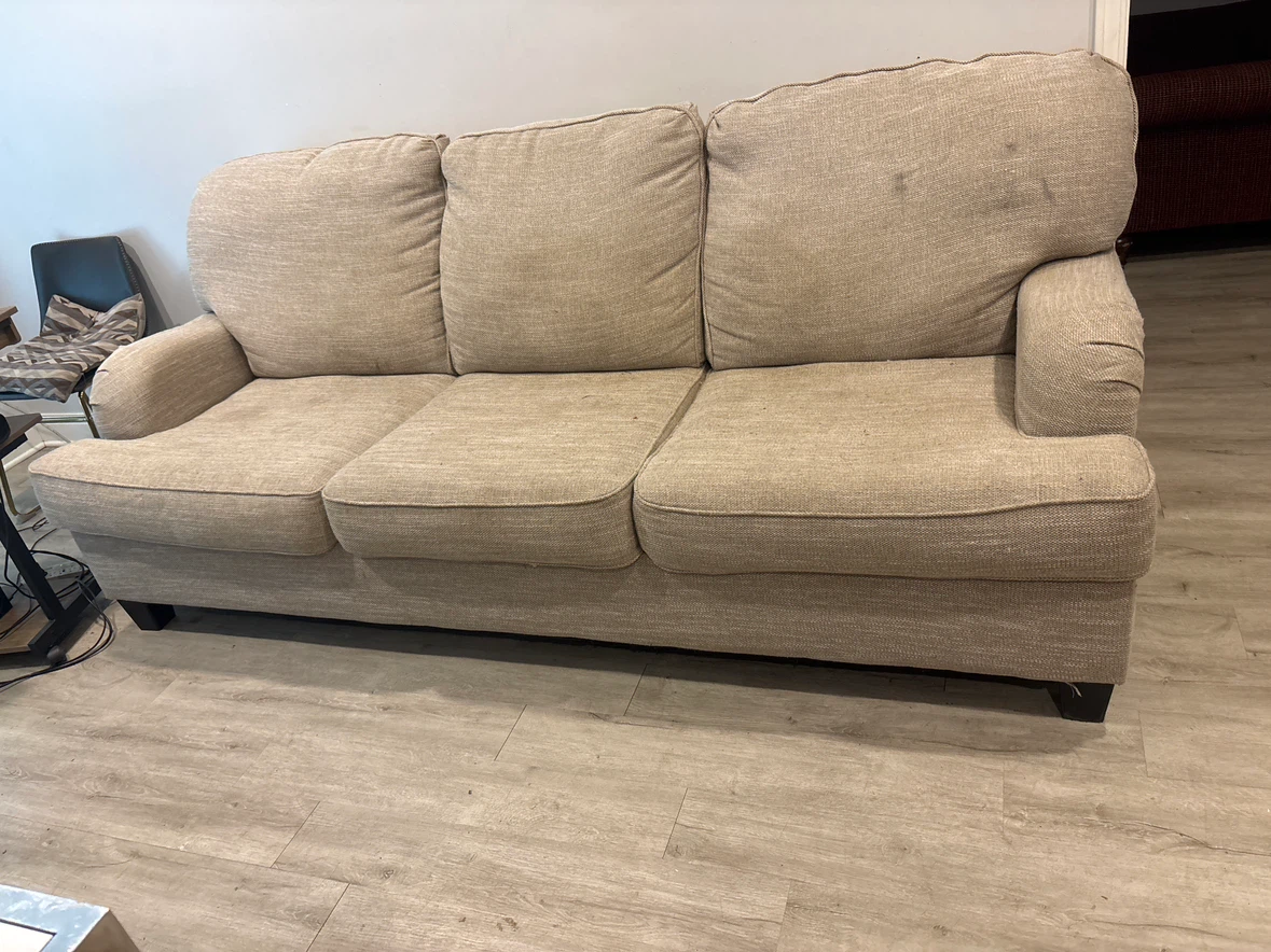 Beige Fabric Sofa