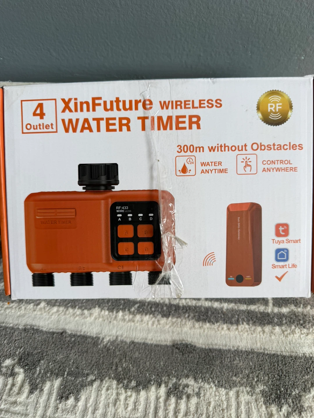 XinFuture 4 Outlet Wireless Water Timer