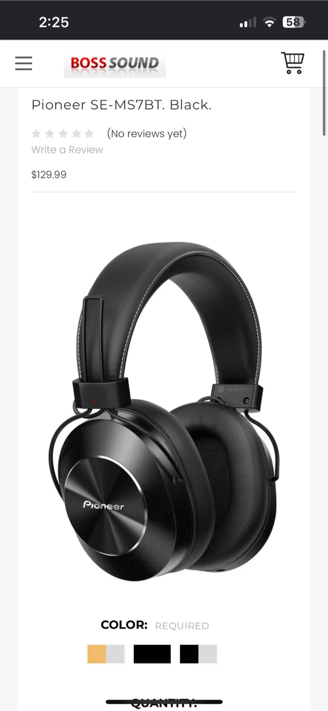 Pioneer SE-MS7BT Wireless Stereo Headphones - Black - photo 4