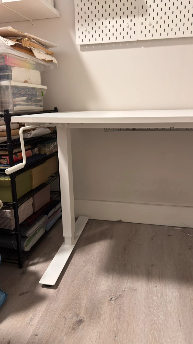 IKEA TROTTEN Sit/Stand Desk – White. - photo 4