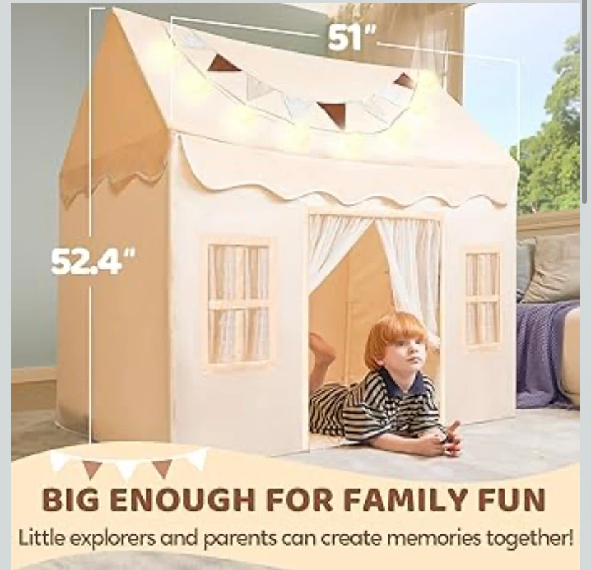 New Large Kids Play House Tent With Floor Mat - photo 2