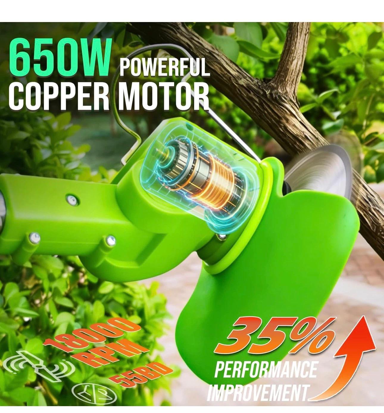 21V Cordless Weed Eater with 2 Batteries, Charger , V23 - photo 5