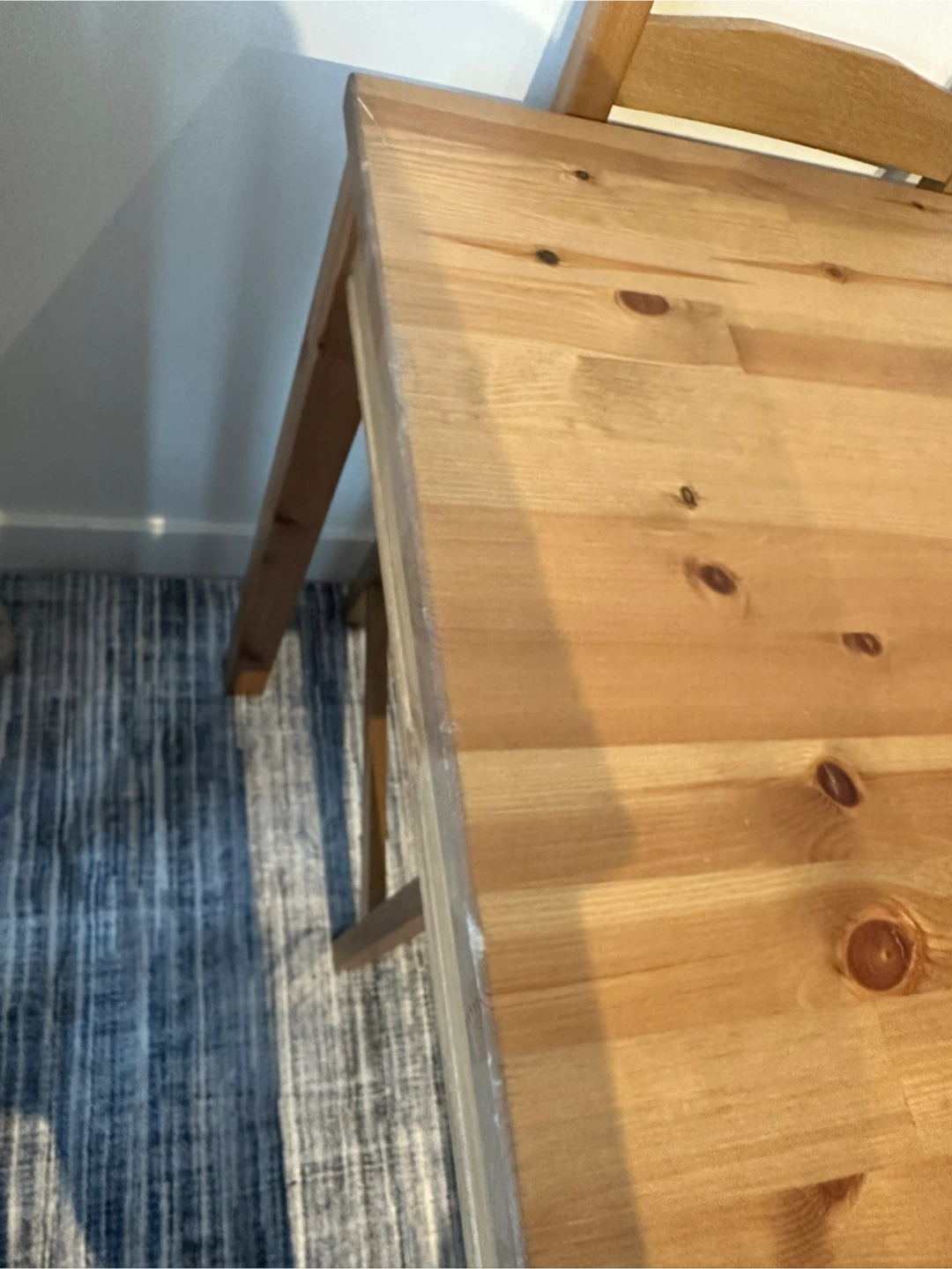 IKEA Wooden table with 4 matching chairs and 4 cushions - photo 5