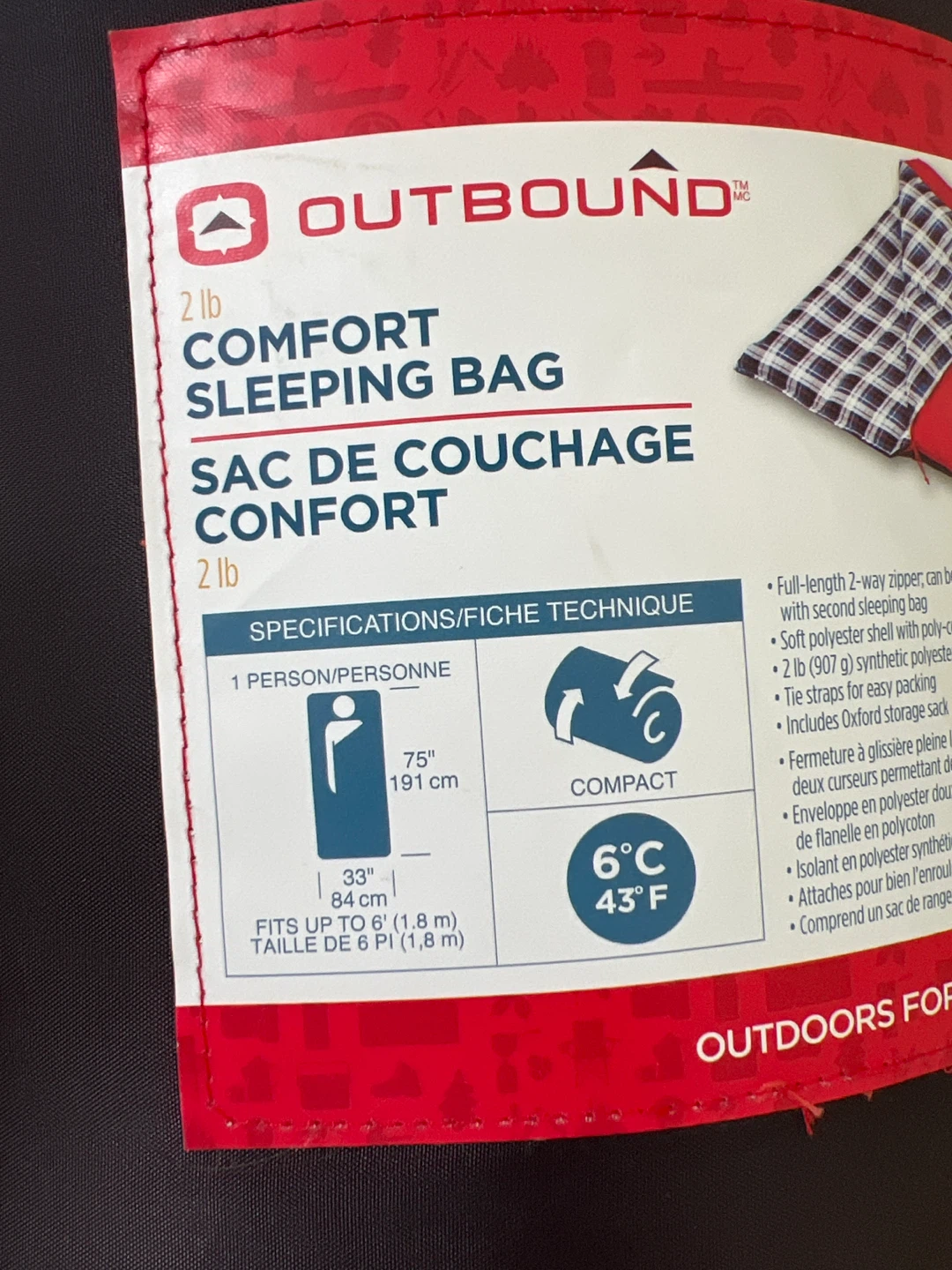 Outbound Comfort Sleeping Bag - photo 3