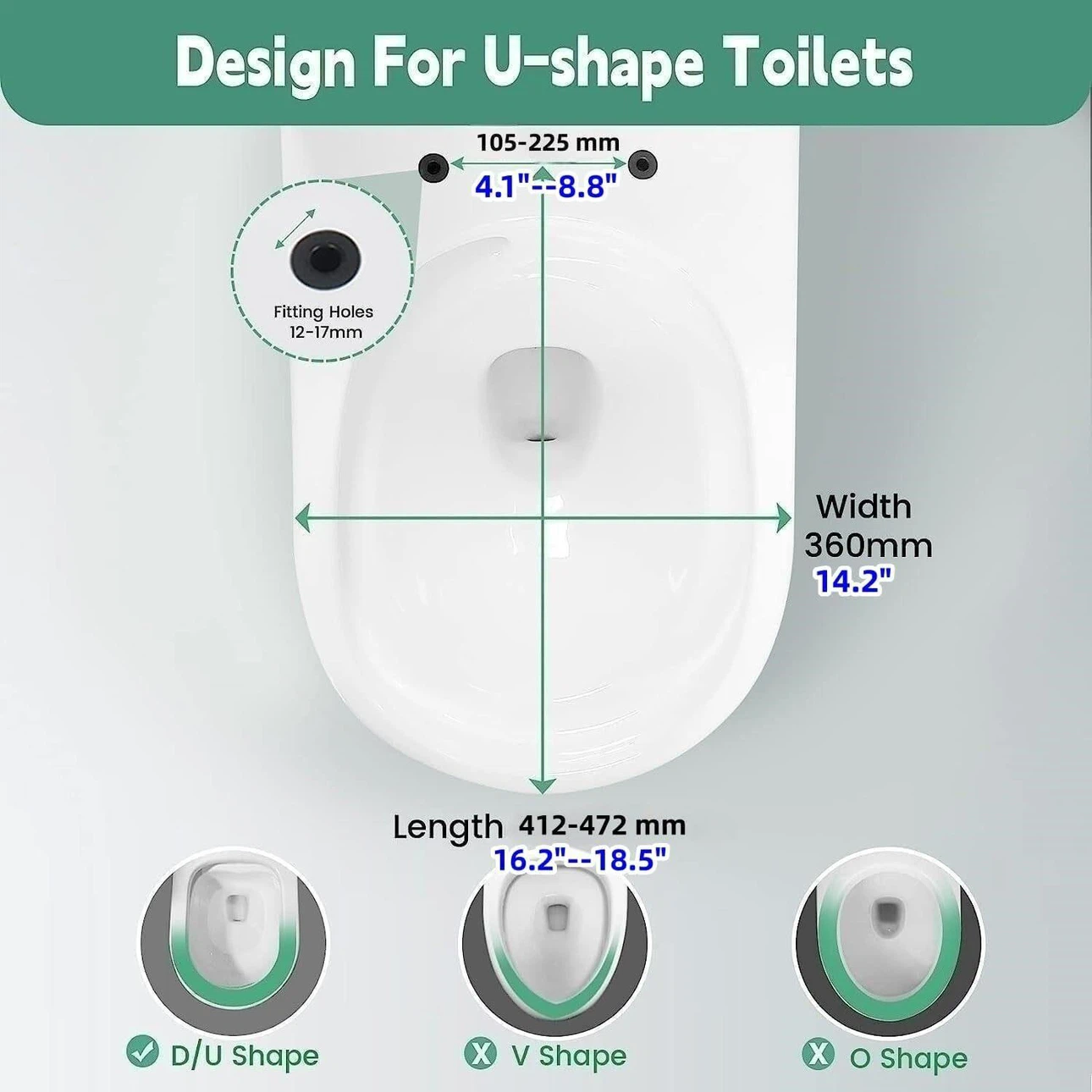 SADALAK Toilet Seat, Elongated - photo 4