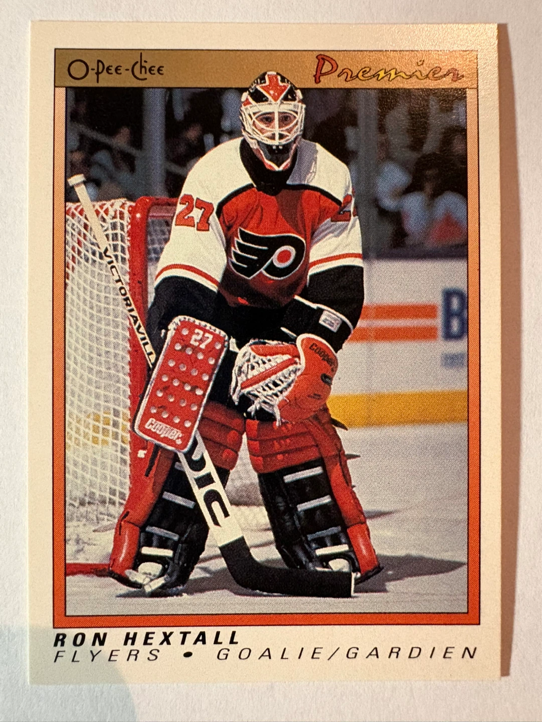 1989-90 O-Pee-Chee Premier Ron Hextall Hockey Card