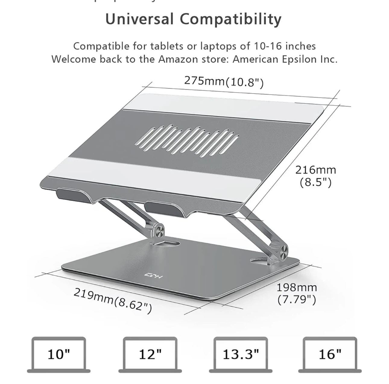 Laptop Stand for Desk - Grey - photo 2